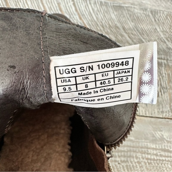 UGG-Australia Meredith Lodge Wedge Chocolate Brown Ankle Boots (Size:9.5) - Picture 11 of 12